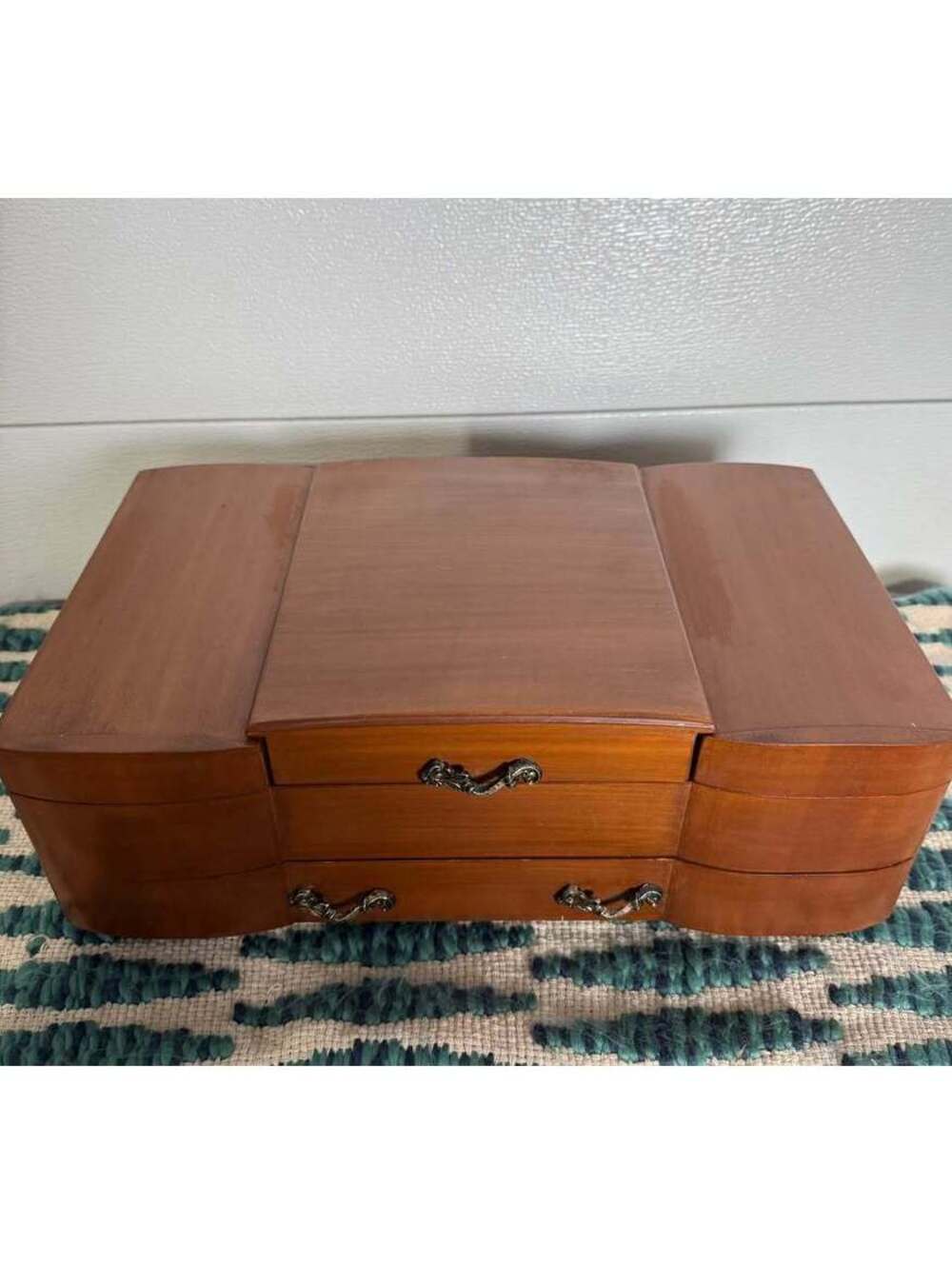 MCM Vintage Wooden Jewelry Box